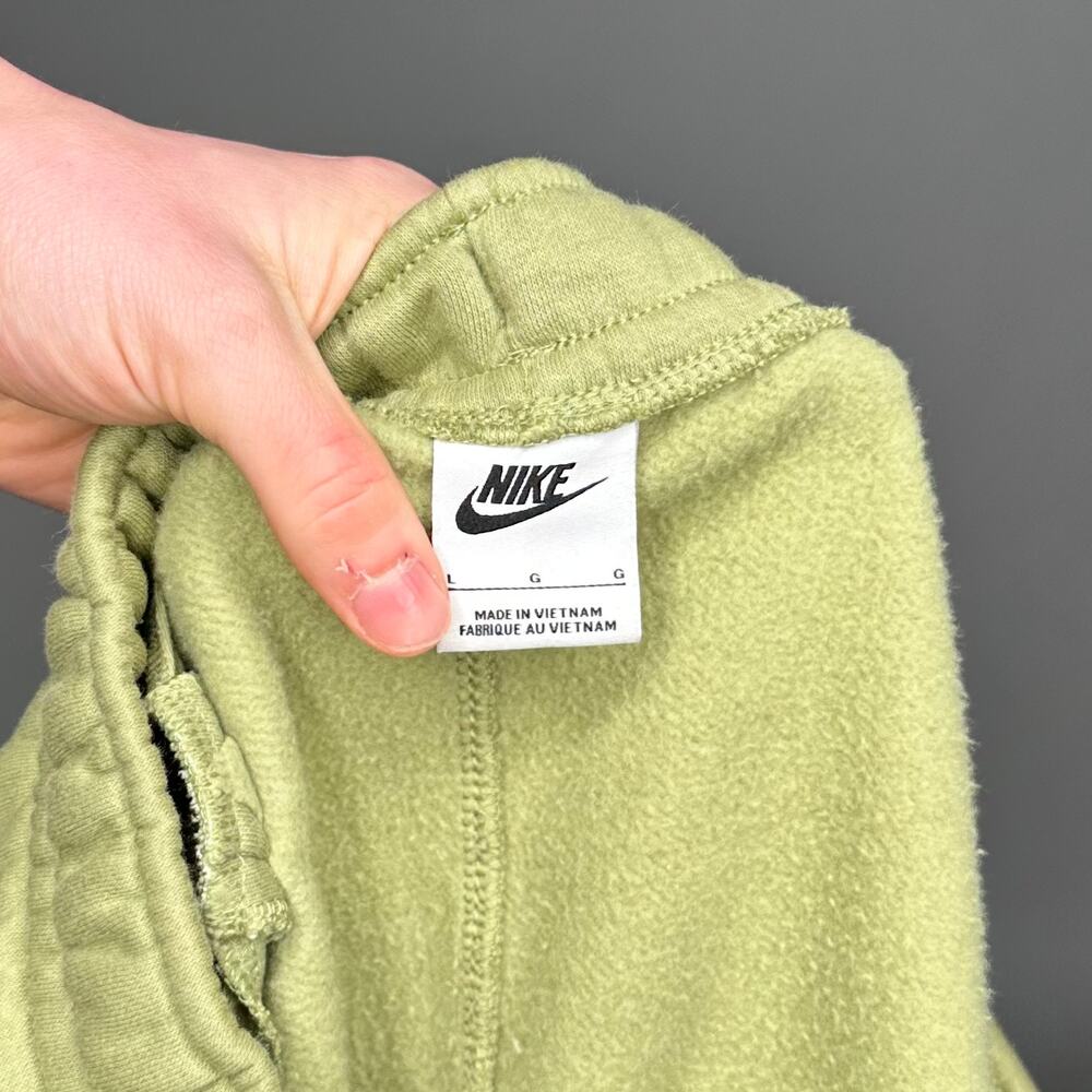 Nike Sweatpants Sage Green Cotton Joggers White Swoosh - Picture 4 of 4